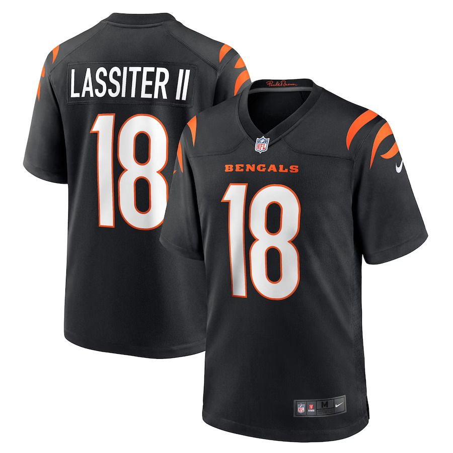 Men Cincinnati Bengals #18 Kwamie Lassiter II Nike Black Game Player NFL Jersey